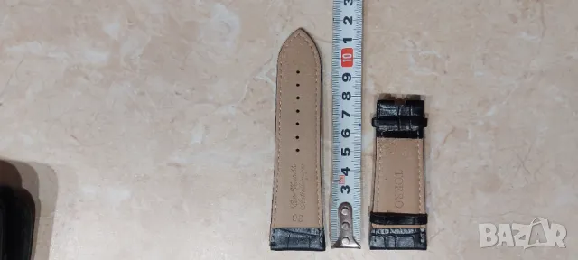 Кожена черна каишка за часовник 