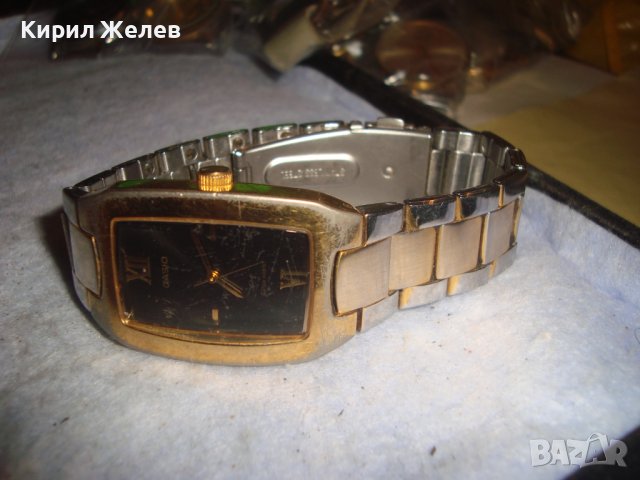 CASIO - МАРКОВ КВАРЦОВ ЯПОНСКИ ПОЗЛАТЕН ЧАСОВНИК с ОРИГИНАЛНА СТОМАНЕНА НЕРЪЖДАЕМА ВЕРИЖКА 27359, снимка 4 - Мъжки - 36694770