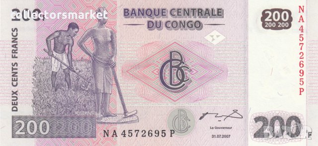 200 франка 2007, Демократична република Конго