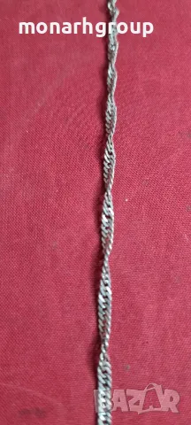 Сребърна верижка/липсва закопчалка/, снимка 2 - Колиета, медальони, синджири - 47898670
