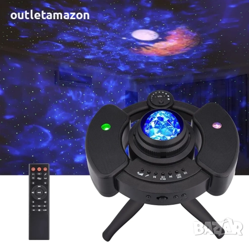 LED звезден проектор с Bluetooth високоговорител и дистанционно управление