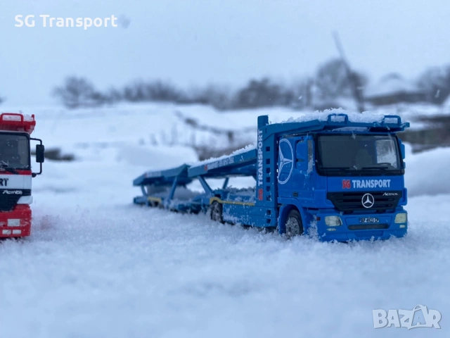 Mercedes Actros 1844 MP2 Kässbohrer SuperTrans Herpa 1:87 Автовоз, снимка 9 - Колекции - 53055804