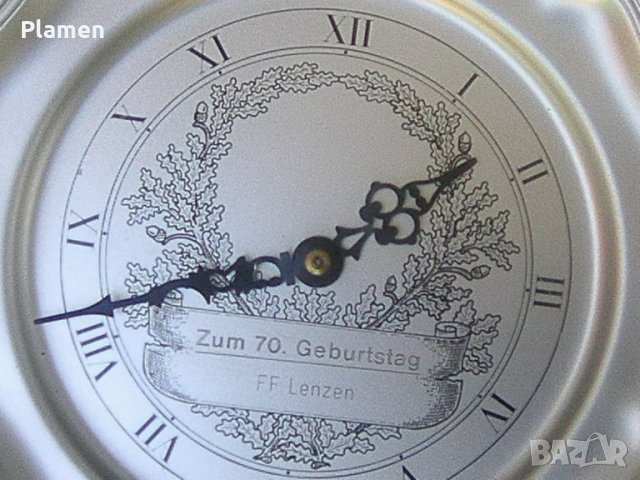 Стенен кварцов часовник под формата на метална чиния тип ВМФ, снимка 2 - Стенни часовници - 36933323