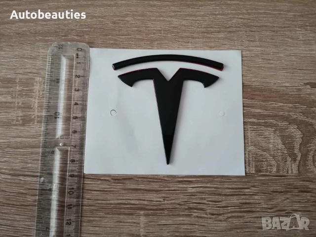 черен гланц лого Tesla , снимка 3 - Аксесоари и консумативи - 51986262
