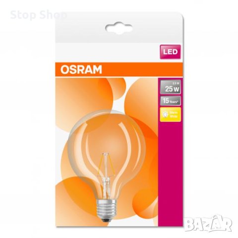 Osram LED Star Retrofit Filament Globe 125, E27, снимка 5 - Крушки - 44029410