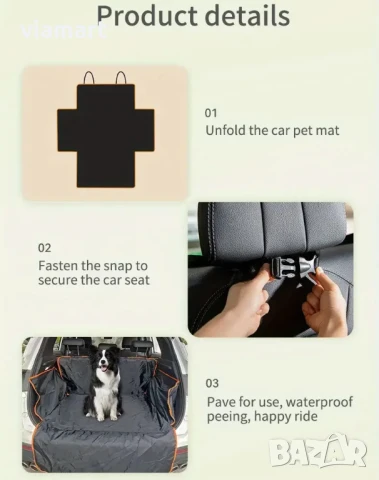 Постелка за багажник XL5 - водоустойчива защита за SUV и комби, подходяща за кучета, снимка 2 - Аксесоари и консумативи - 50526626