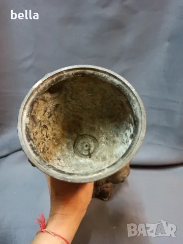 Антикварна настолна газена лампа с образи, снимка 2 - Антикварни и старинни предмети - 47364897