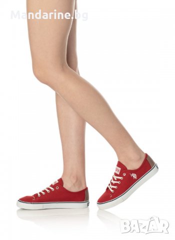 ПРОМО 🍊 U. S. POLO № 39 🍊 Дамски кецове в червено с лого нови с кутия, снимка 9 - Дамски ежедневни обувки - 26537011