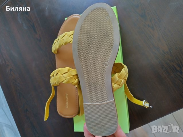 Жълти сандали Graceland 39 номер, снимка 4 - Сандали - 40835517