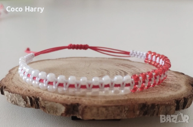 Комплект 5гривни мартенички,ръчно изработени, снимка 7 - Гривни - 53074564