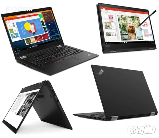 Таблет и Лаптоп 2в1 laptop Lenovo ThinkPad X13 Yoga - 13.3" -i5-10310U 1.7Ghz/RAM16GB/NVMe SSD 256GB