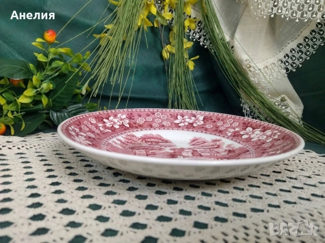 Англия в червено плата и чинии, снимка 10 - Чинии - 53205542