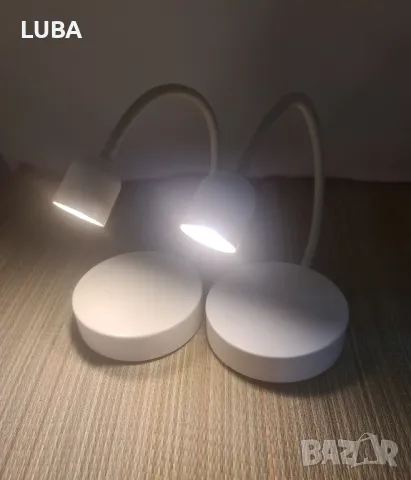 нощни лампи-2 броя/приспособени и за стена чрез фишери или вакум/, снимка 2 - Други - 48474051