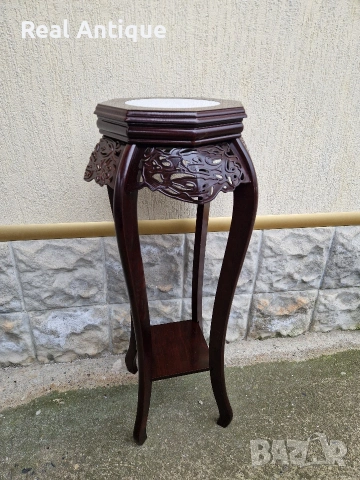 Прекрасна антикварна висока помощна масичка , снимка 4 - Антикварни и старинни предмети - 53563113