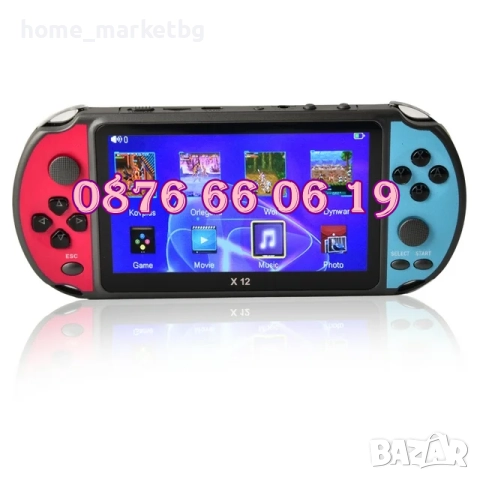 Преносима игрова конзола X12 екран 5.1 инча, тв игра с вградени игри, снимка 6 - Други игри и конзоли - 43244690