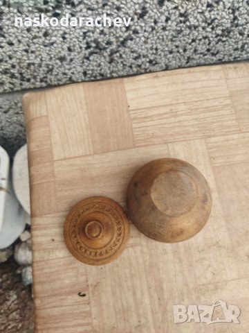 Дървена битова солница , снимка 4 - Антикварни и старинни предмети - 43793698