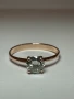 Здатен пръстен 14К с диамант 0,51 ct  сертификат, снимка 9