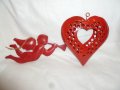 Красива метална декорация - Сърце и Ангел за Свети Валентин, снимка 2
