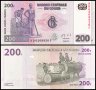❤️ ⭐ Конго ДР 2013 200 франка UNC нова ⭐ ❤️, снимка 1 - Нумизматика и бонистика - 43226498