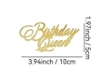 Birthday Queen въртел сребрист златист надпис акрил топер декор украса за торта рожден ден кралица, снимка 5