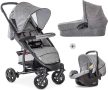 3 в 1 Бебешка Количка - Hauck Malibu 4 Trio Set H-14608, Столче за Кола и Кош за Новородено, Сива!, снимка 1