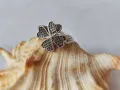 Сребърен пръстен 925 четирилистна детелина, снимка 1