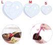 3D 3 Размера сърце форма Поликарбонатна отливка калъп молд за шоколад Шоколадова торта украса молд, снимка 2