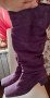 Дамски ботуши от лилав велур , снимка 4