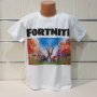 Нова детска тениска в бял цвят с дигитален печат Fortnite, снимка 6
