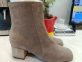 Дамски боти естествен велур, снимка 4