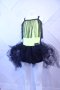 Детска рокля за спортни танци в черно и електрик