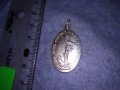 ПОСРЕБРЕНА ДВУСТРАННА РЯДКА КАТОЛИЧЕСКА ИКОНКА РЕЛИГИОЗЕН МЕДАЛЬОН 31288, снимка 5