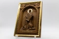Релефна икона на Света Дария – позлатена с варак, снимка 3