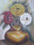 Картина -масло, картон ,ваза с цветя, 30х25см., снимка 3