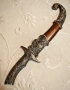 Рядък Голям Турски Османски Ислямски Кинжал Нож Ятаган  , снимка 3