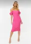 Розова дамска елегантна рокля , снимка 1