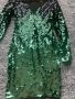Зелена празнична рокля H&M с пайети, снимка 4