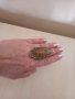 Невероятно красив Арт Деко прьстен с имитация на кехлибар, снимка 2