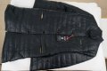 Тъмносиньо кожено ватирано дълго дамско яке марка Giorgio di Mare - XL, снимка 5