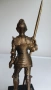 Рицар в пълно бойно снаряжение, бронзова статуетка., снимка 8