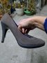 Обувки  елегантни ,сиви със украса от метални сребристи елементи , снимка 1 - Дамски елегантни обувки - 39251799