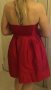 Дамска официална червена сатенена рокля, снимка 4