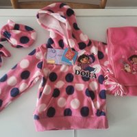 Плюшена блуза + шал , снимка 1 - Детски анцузи и суичери - 35568126