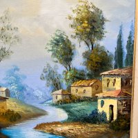 Маслена картина пейзаж №1226, снимка 3 - Антикварни и старинни предмети - 34835694