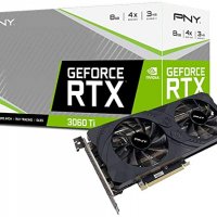 PNY GeForce RTX 3060 Ti Uprising Dual Fan Edition, 8GB, снимка 1 - Видеокарти - 32907974