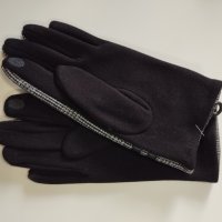 32 Мъжки ръкавици кашмир в тъмен цвят , снимка 2 - Ръкавици - 43317343