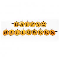 Хартиен надпис Happy Halloween парти гирлянд с тикви, снимка 4 - Декорация за дома - 26478943
