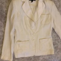 Продовам бяло сако лен и памук  марка Batibaleno, снимка 2 - Сака - 39932200