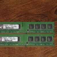 Платка РАМ DDR2 667mhz,2 бр.х 1 GB,PC2-5300U,2Rx8 Kingston, снимка 1 - RAM памет - 34967731