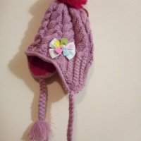 Детски зимни плетени шапки, снимка 7 - Шапки, шалове и ръкавици - 26948359